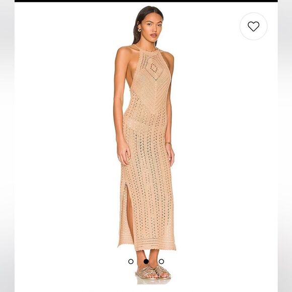 Spell mirage Crochet Midi Dress - Walnut size XS NWT - Picture 6 of 15